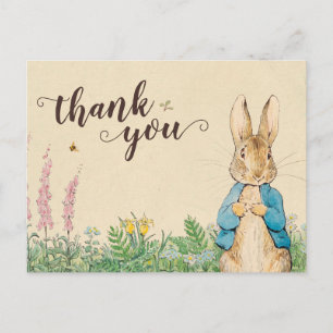 Peter Rabbit   Jongen Baby shower Dank je wel Briefkaart