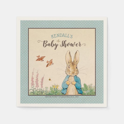 Peter Rabbit | Jongen Baby shower Servet (Voorkant)