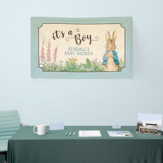 Peter Rabbit | Jongen Baby shower Spandoek (Beurs)
