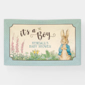 Peter Rabbit | Jongen Baby shower Spandoek (Horizontaal)