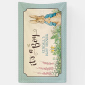 Peter Rabbit | Jongen Baby shower Spandoek (Verticaal)