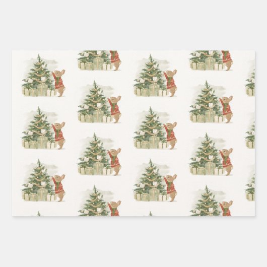 Peter Rabbit kerstboom Inpakpapier Vel (Voorkant)