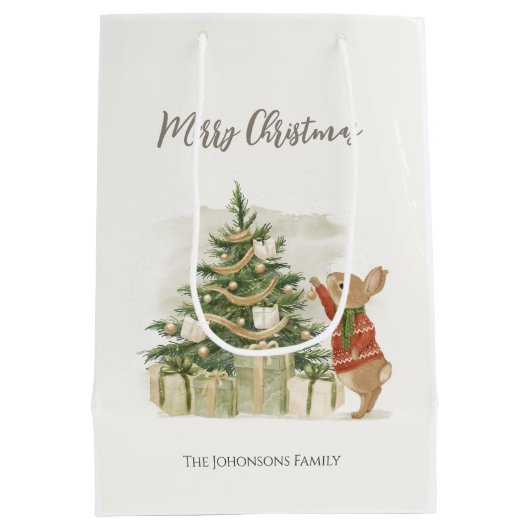 Peter Rabbit kerstboom Medium Cadeauzakje (Achterkant)