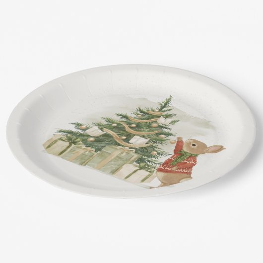 Peter Rabbit kerstboom Papieren Bordje (Gekanteld)