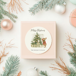 Peter Rabbit kerstboom Ronde Sticker