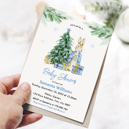 Peter Rabbit Kerstmis Baby shower Kaart