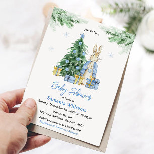 Peter Rabbit Kerstmis Baby shower Kaart