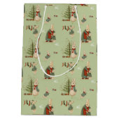 Peter Rabbit Kerstmis Middelgrote Gift Bag Medium Cadeauzakje (Achterkant)