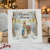 Peter Rabbit Kerstwoud Kerstmis Feestdagenkaart