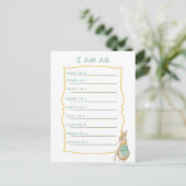 Peter Rabbit Kids Verjaardag & Spel Briefkaart (Staand voorkant)