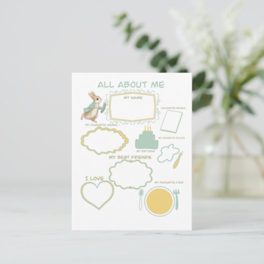 Peter Rabbit Kids Verjaardag & Spel Briefkaart (Staand voorkant)