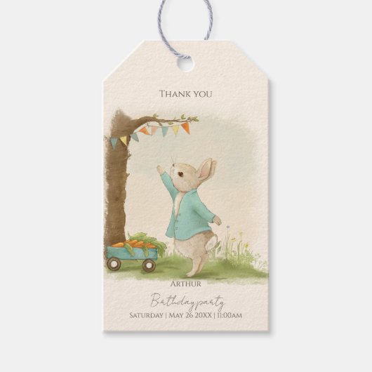 Peter Rabbit Kids Verjaardag & Spel Cadeaulabel (Voorkant)