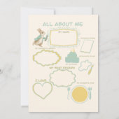 Peter Rabbit Kids Verjaardag & Spel Kaart (Achterkant)