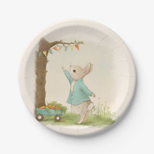 Peter Rabbit Kids Verjaardag & Spel Papieren Bordje (Voorkant)