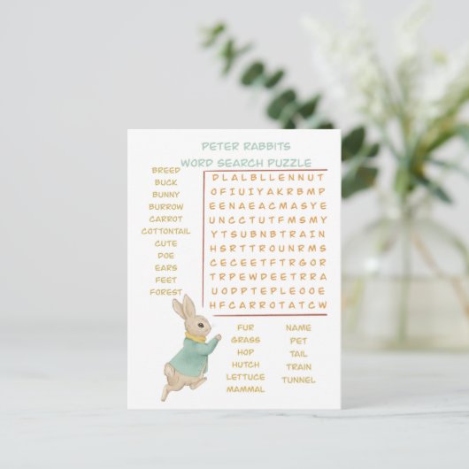 Peter Rabbit Kinderverjaardag&Spel Briefkaart (Staand voorkant)