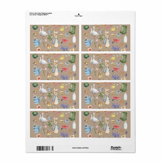 Peter Rabbit-label Etiket (Full Sheet)