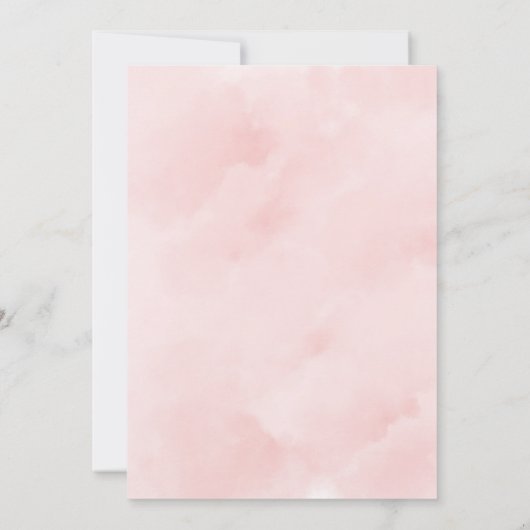 Peter Rabbit Laurel Wreath Meisje Baby shower Kaart (Achterkant)