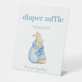 Peter Rabbit Luier Raffle Baby shower teken Reclamebord Met Voetstuk (Voorkant)