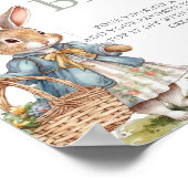 Peter Rabbit Meisje Baby shower Hot Cacao Bar Poster (Hoek)