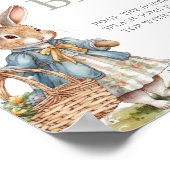 Peter Rabbit Meisje Baby shower Mimosa Bar Poster (Hoek)