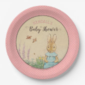 Peter Rabbit | MeisjesBaby shower Papieren Bordje (Voorkant)