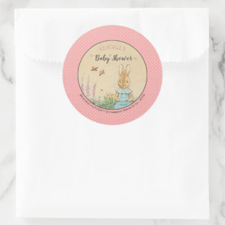 Peter Rabbit | MeisjesBaby shower Ronde Sticker