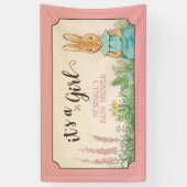 Peter Rabbit | MeisjesBaby shower Spandoek (Verticaal)