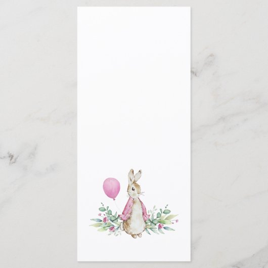 Peter Rabbit Menu (Achterkant)