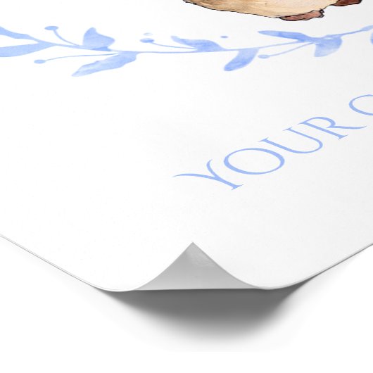 Peter Rabbit met de naam van het kind Personalisat Poster (Hoek)