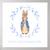 Peter Rabbit met de naam van het kind Personalisat Poster (Voorkant)