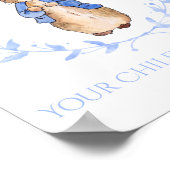 Peter Rabbit met naam van het kind gepersonaliseer Poster (Hoek)