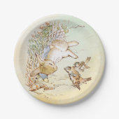Peter Rabbit met vogelpapieren Borden Papieren Bordje (Voorkant)