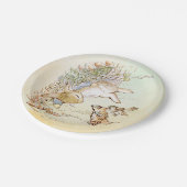 Peter Rabbit met vogelpapieren Borden Papieren Bordje (Gekanteld)