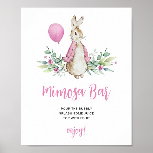 Peter Rabbit Mimosa Bar Poster (Voorkant)