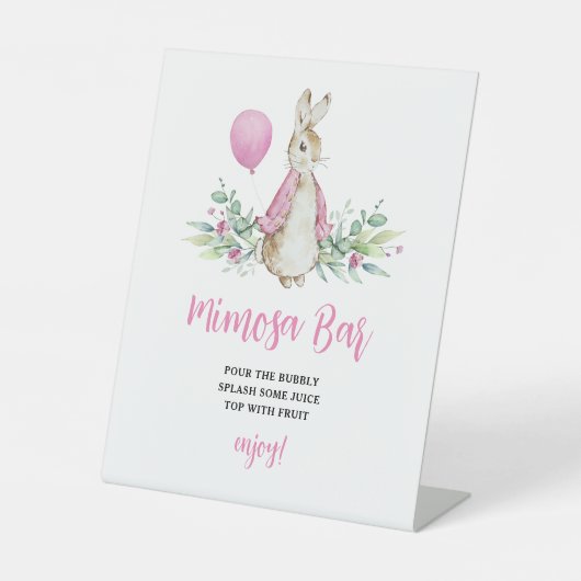 Peter Rabbit Mimosa Bar Reclamebord Met Voetstuk (Voorkant)
