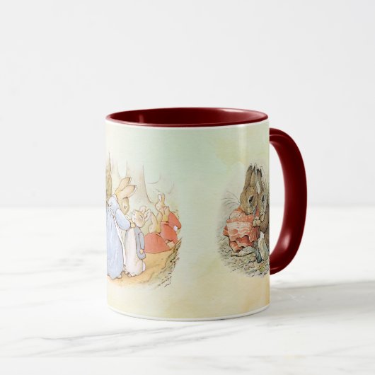 Peter Rabbit mix Two-Tone Coffee Mok (Voorkant rechts)
