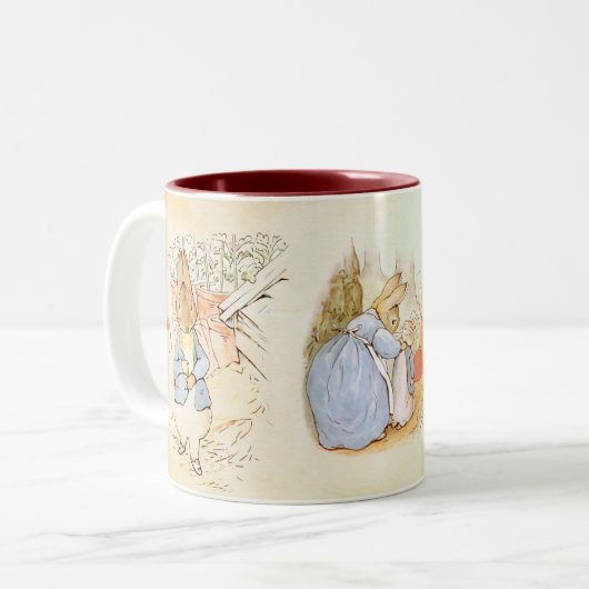 Peter Rabbit mix Two-Tone Coffee Mok (Voorkant links)