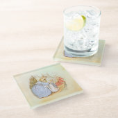 Peter Rabbit (moeder) Glazen Onderzetter (Schuin)