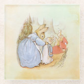 Peter Rabbit (moeder) Glazen Onderzetter (Voorkant)