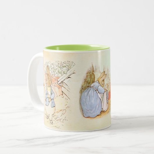 Peter Rabbit (moeder) Tweekleurige Koffiemok (Voorkant links)
