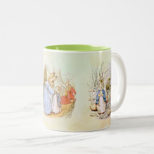 Peter Rabbit (moeder) Tweekleurige Koffiemok (Voorkant rechts)