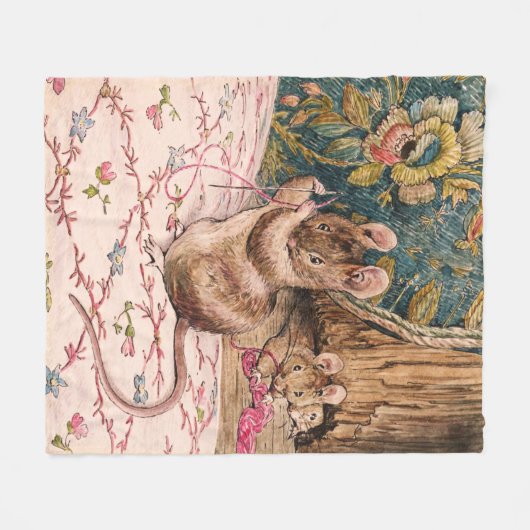 Peter Rabbit (muizennaald met schroefdraad) Fleece Deken (Voorkant (Horizontaal))