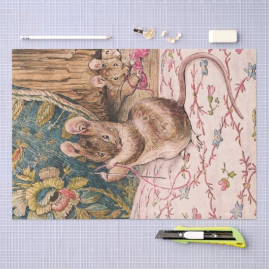 Peter Rabbit (muizennaald met schroefdraad) Weefpa Tissuepapier (Craft)