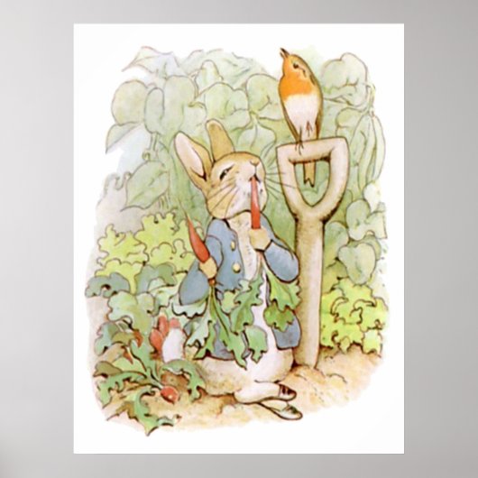 PETER RABBIT Nursery Characters Peter Rabbit eatin Poster (Voorkant)