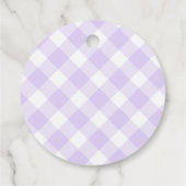 Peter Rabbit Paarse Baby shower Bedankjes Labels (Achterkant)