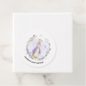 Peter Rabbit Paarse Baby shower Bedankjes Labels (In situ)