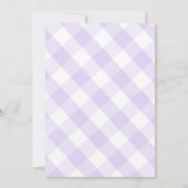 Peter Rabbit Paarse Baby shower Kaart (Achterkant)