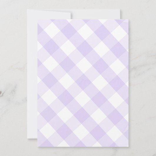 Peter Rabbit Paarse Baby shower Kaart (Achterkant)