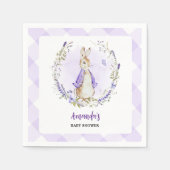 Peter Rabbit Paarse Baby shower Servet (Voorkant)