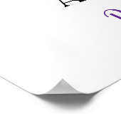 Peter Rabbit Paarse Baby shower Welkom Poster (Hoek)